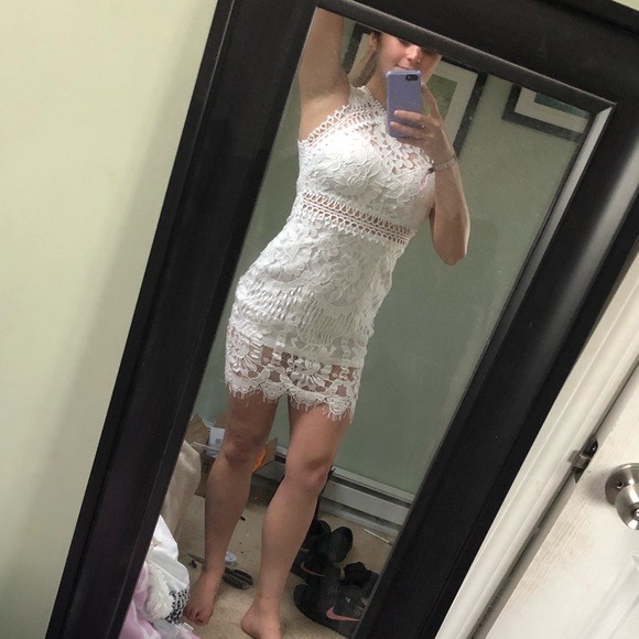SHEIN Dresses & Skirts - Cute white lace dress!!!